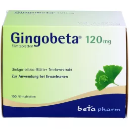 GINGOBETA 120 mg apvalkotās tabletes, 100 gab