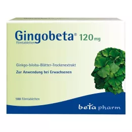 GINGOBETA 120 mg apvalkotās tabletes, 100 gab