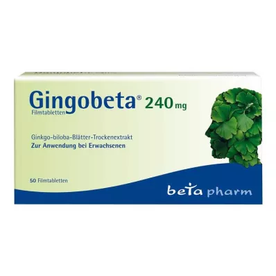 GINGOBETA 240 mg apvalkotās tabletes, 50 gab GINGOBETA 240 mg apvalkotās tabletes, 50 gab