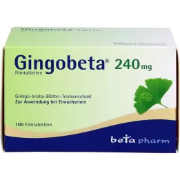 GINGOBETA 240 mg apvalkotās tabletes, 100 gab