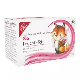 H&amp;S Bioloģiskā bērnu un jaundzimušo tēja ar augļiem, smalks filtrēšanas maisiņš, 20X2,5 g