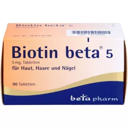 BIOTIN BETA 5 tabletes, 90 gab