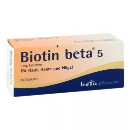 BIOTIN BETA 5 tabletes, 90 gab