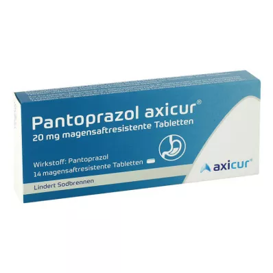 Pantoprazole axicur® 20 mg tabletes, 14 gab Pantoprazole axicur® 20 mg tabletes, 14 gab