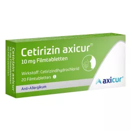 Cetirizin axicur® 10 mg apvalkotās tabletes, 20 gab