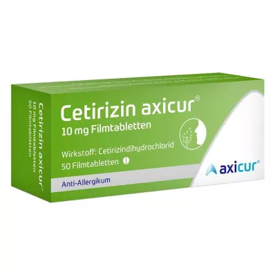 Cetirizin axicur® 10 mg apvalkotās tabletes, 50 gab Cetirizin axicur® 10 mg apvalkotās tabletes, 50 gab
