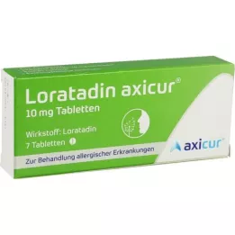 LORATADIN axicur 10 mg tabletes, 7 gab