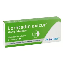 LORATADIN axicur 10 mg tabletes, 7 gab
