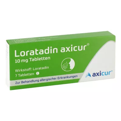 LORATADIN axicur 10 mg tabletes, 7 gab LORATADIN axicur 10 mg tabletes, 7 gab