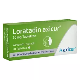 Loratadine axicur® 10 mg tabletes, 20 gab