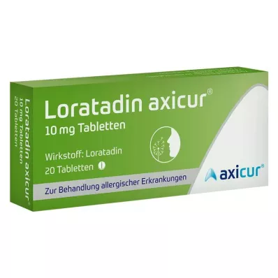 LORATADIN axicur 10 mg tabletes, 20 gab