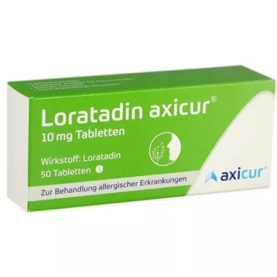 LORATADIN axicur 10 mg tabletes, 50 gab