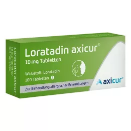 Loratadine axicur 10 mg tabletes, 100 gab