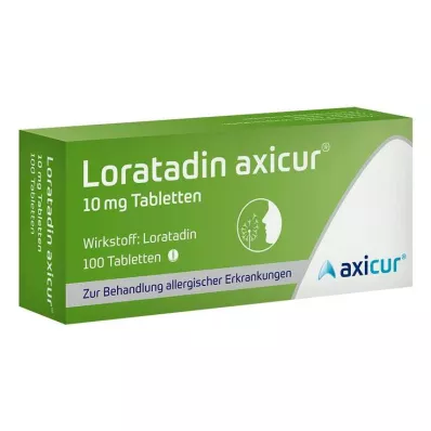LORATADIN axicur 10 mg tabletes, 100 gab LORATADIN axicur 10 mg tabletes, 100 gab