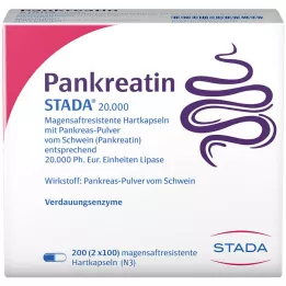 PANKREATIN STADA 20 000 kuņģa sulas cieto kapsulu, 200 gab