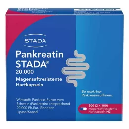 PANKREATIN STADA 20 000 kuņģa sulas cieto kapsulu, 200 gab