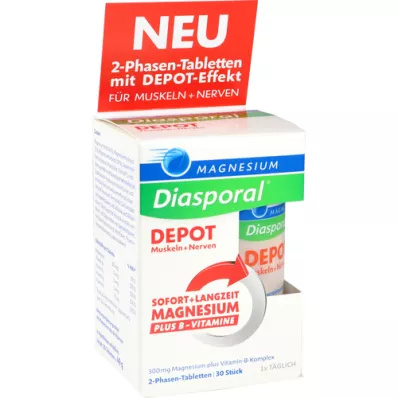 MAGNESIUM DIASPORAL DEPOT Muskuļu un nervu tabletes, 30 gab