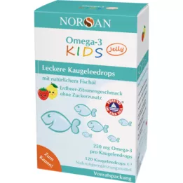 NORSAN Omega-3 Kids želejas apvalkotās tabletes, 120 gab