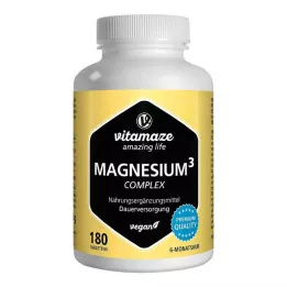 MAGNESIUM 350 mg komplekss citrāts/oksīds/carbon.vegan, 180 gab