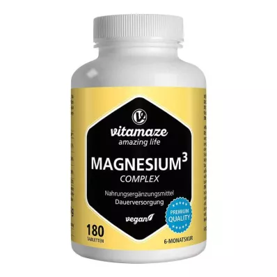 MAGNESIUM 350 mg komplekss citrāts/oksīds/carbon.vegan, 180 gab