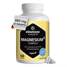 MAGNESIUM 350 mg komplekss citrāts/oksīds/carbon.vegan, 180 gab