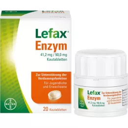 LEFAX Fermentu košļājamās tabletes, 20 gab