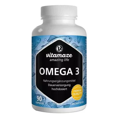 OMEGA-3 1000 mg EPA 400/DHA 300 augstas devas kapsulas, 90 gab