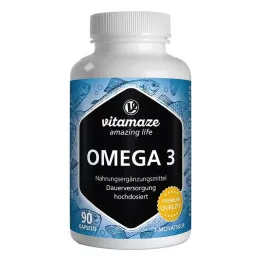 OMEGA-3 1000 mg EPA 400/DHA 300 augstas devas kapsulas, 90 gab