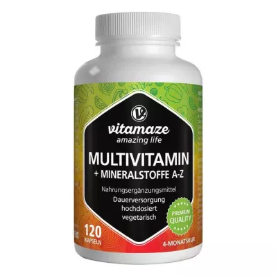 Multivitamīnu kapsulas, lielas devas, 120 gab Multivitamīnu kapsulas, lielas devas, 120 gab