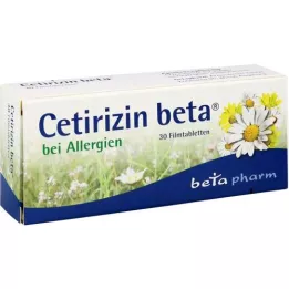 CETIRIZIN beta apvalkotās tabletes, 30 gab