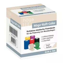 Höga-Haft Color fiksējošs pārsējs 6 cmx4 m ādas krāsā, 1 gab