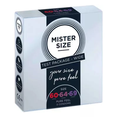MISTER SIZE Izmēģinājuma iepakojums 60 64-69 prezervatīvi, 3 gab
