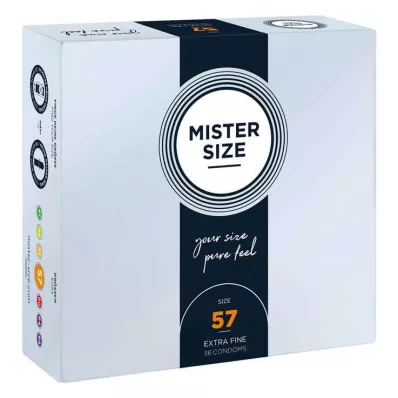 MISTER 57 izmēra prezervatīvi, 36 gab MISTER 57 izmēra prezervatīvi, 36 gab