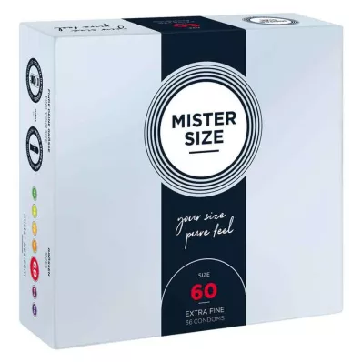 MISTER 60 izmēra prezervatīvi, 36 gab