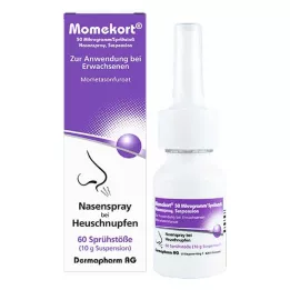 MOMEKORT 50 μg/smidzinātājs deguna aerosola suspensija 60 pieaugušajiem, 10 g