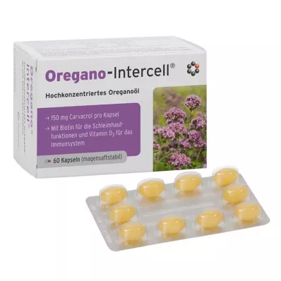 OREGANO-INTERCELL mīkstās kapsulas ar enterisko apvalku, 60 gab