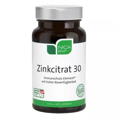 NICAPUR Cinka citrāts 30 kapsulas, 60 gab NICAPUR Cinka citrāts 30 kapsulas, 60 gab