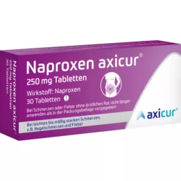 NAPROXEN axicur 250 mg tabletes, 30 gab