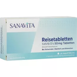 REISETABLETTEN Sanavita 50 mg tabletes, 20 gab