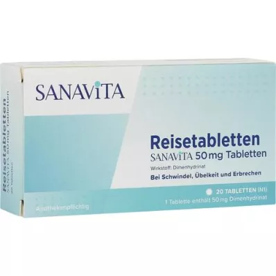 REISETABLETTEN Sanavita 50 mg tabletes, 20 gab