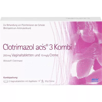 CLOTRIMAZOL acis 3 kombinētais komplekts, 1 gab