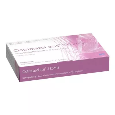 CLOTRIMAZOL acis 3 kombinētais komplekts, 1 gab