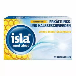 ISLA MED akūtas citrusaugļu-medus pastilas, 20 gab