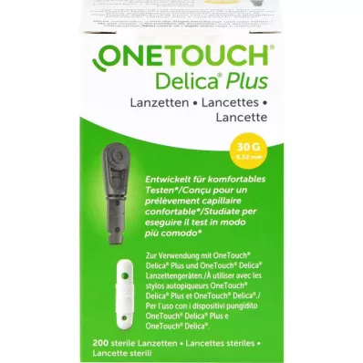 ONE TOUCH Delica Plus adatu lancetes, 200 gab