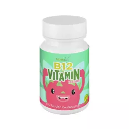 VITAMIN B12 KINDER košļājamās vegāniskās tabletes, 120 gab