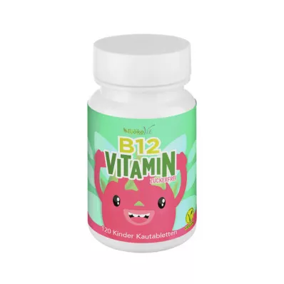 B12 vitamīna bērnu košļājamās tabletes vegāniski, 120 gab