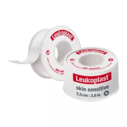 LEUKOPLAST Skin Sensitive 2,5 cmx2,6 m ar aizsarggredzenu, 1 gab