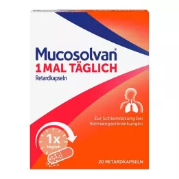MUCOSOLVAN Ilgstošās darbības kapsulas vienu reizi dienā, 20 gab