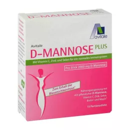 D-MANNOSE PLUS 2000 mg nūjiņas ar vitamīniem un minerālvielām, 15X2,47 g