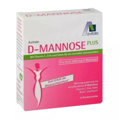 D-Mannose Plus 2000 mg nūjas, 15X2,47 g